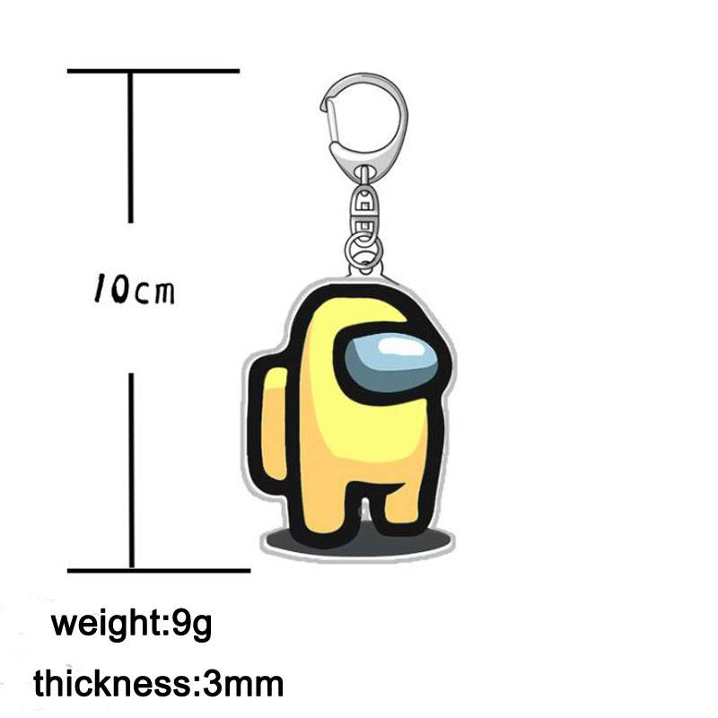 Among Us キーホルダー グッズ アクリル 宇宙人狼 カラフル ギフト キー ホルダー 装飾 アクセサリー キーリング アマングアス アマンガス アモングアス - 画像3