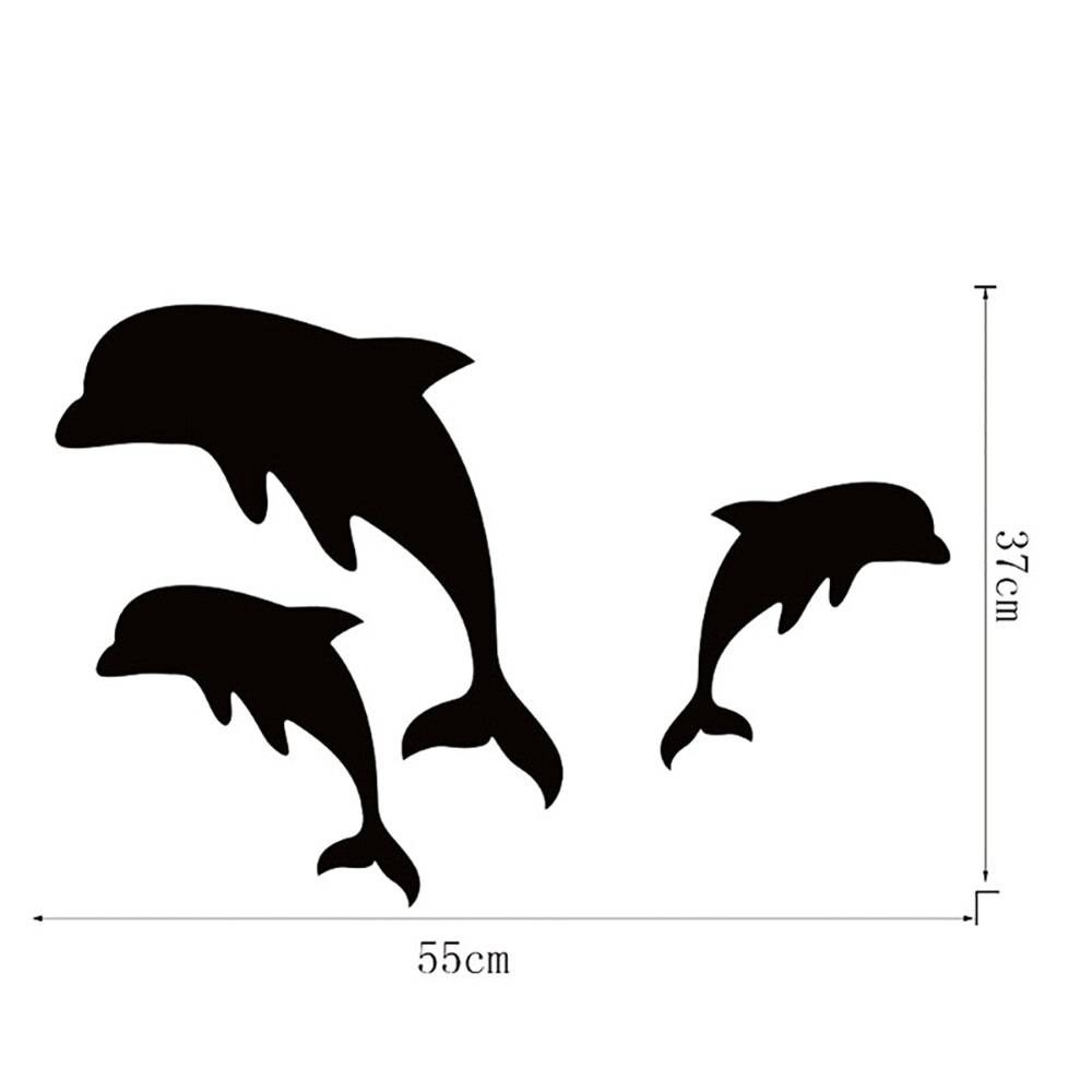ミラー ウォールステッカー イルカ 壁面装飾 DIY シルバー アクリル素材 おしゃれ インテリア 銀 - 画像6