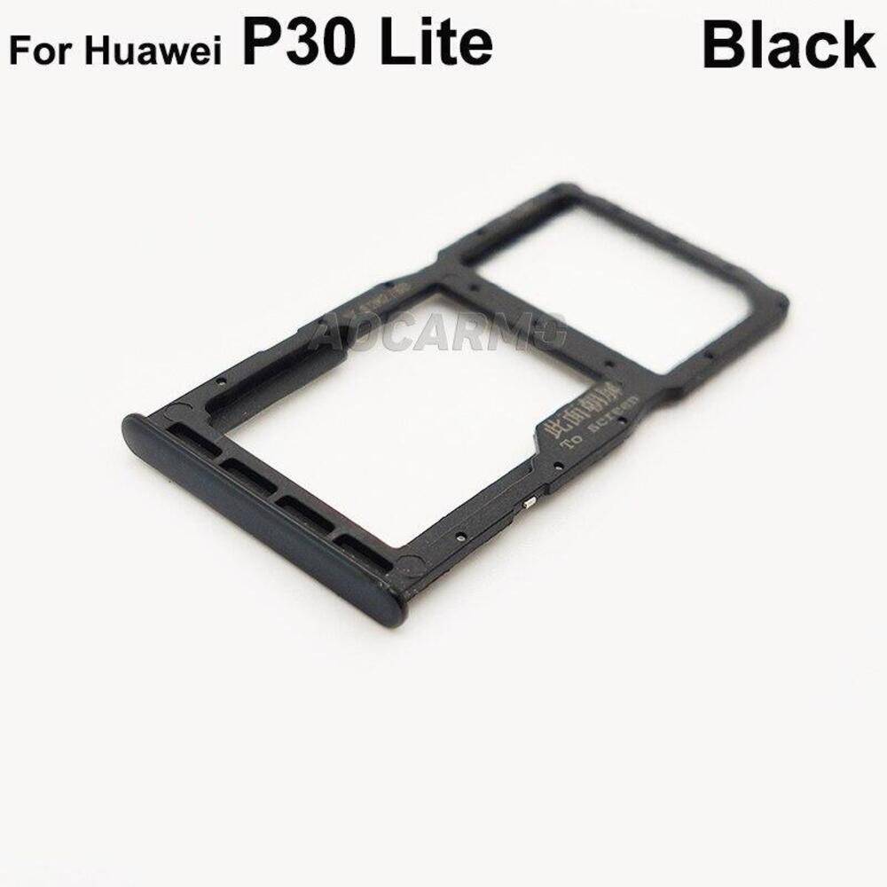 Huawei 社 P30 Lite Nova 4e MicroSD Simカードトレイ 部品  黒