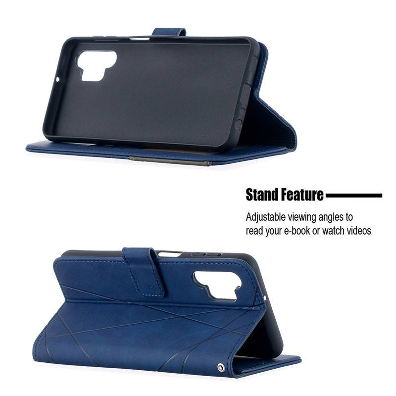 Galaxy A32 ケース 手帳型 カバー 赤 PUレザー スタンド機能 マグネット式 カード収納  赤 - 画像3