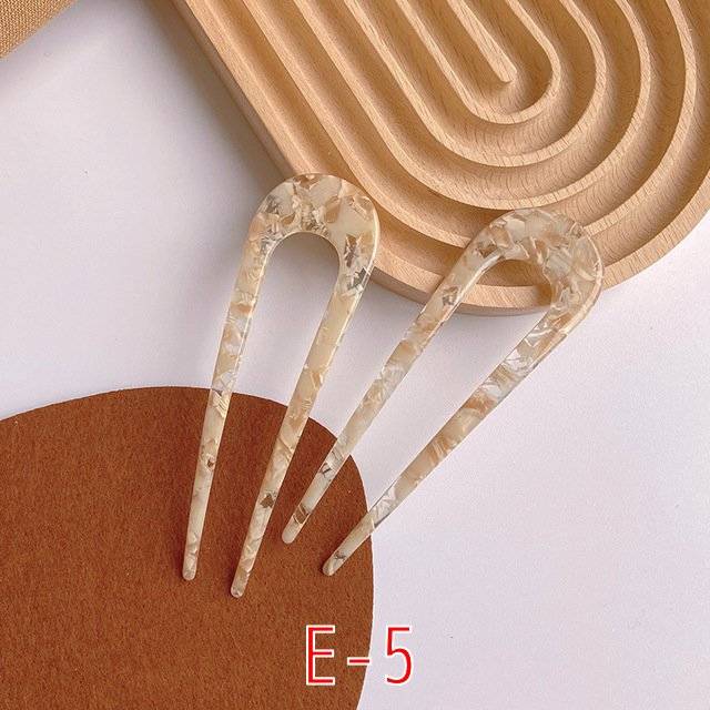 かんざし Uピン ヘアアクセサリー 髪留め 髪飾り まとめ髪 マーブル おしゃれ 上品   E-5