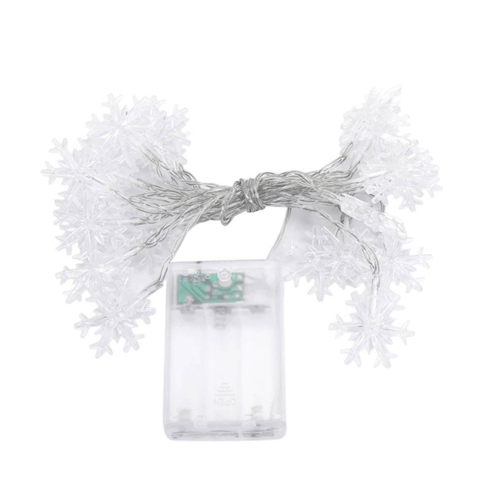 イルミネーション ライト 雪 バッテリー駆動 LED ホリデーパーティー クリスマス 白-1.5m 10leds - 画像2