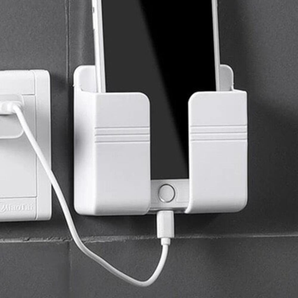 リモコン 収納 エアコン TV スマホホルダー 充電スタンド 壁掛け 収納ボックス  シンプル 白