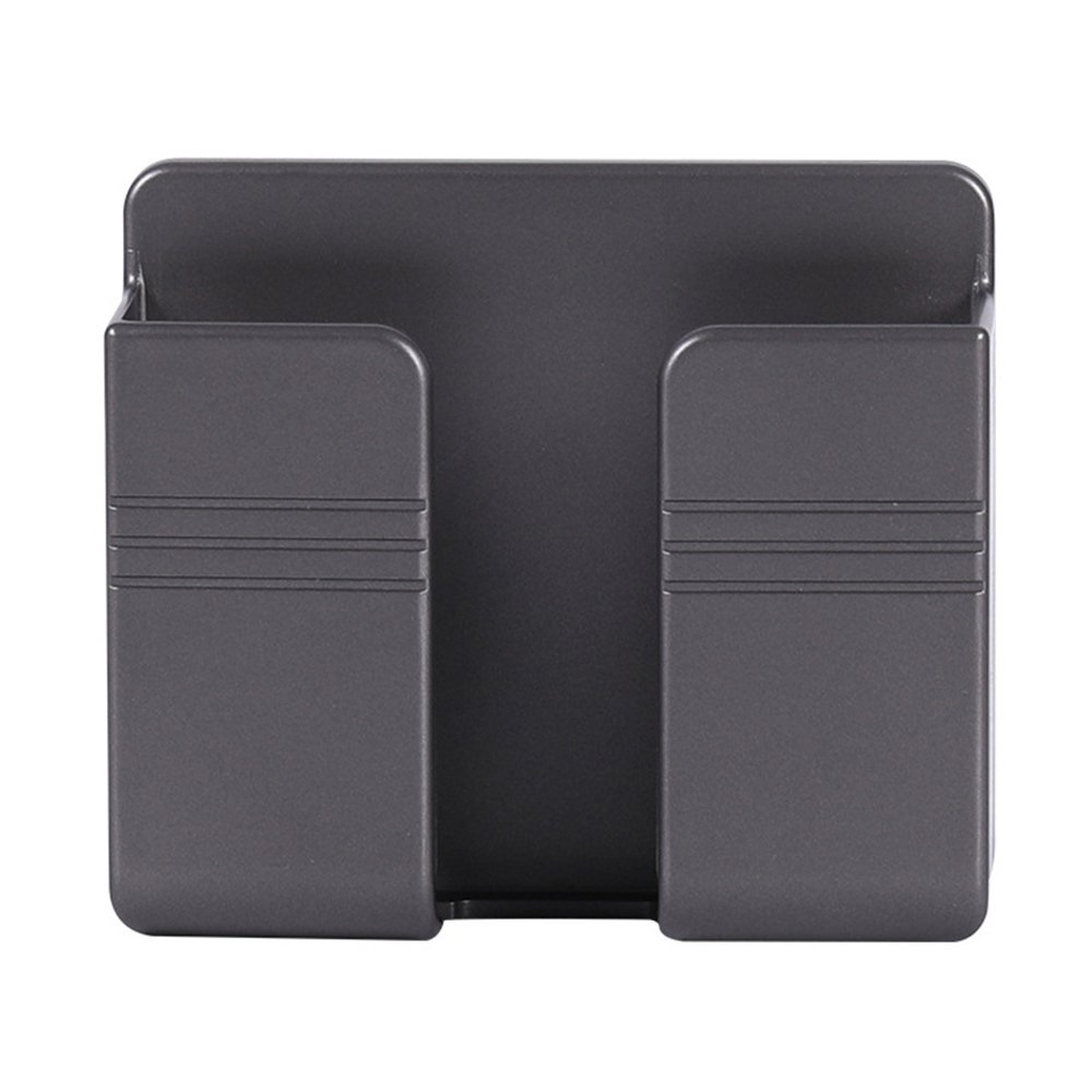 リモコン 収納 エアコン TV スマホホルダー 充電スタンド 壁掛け 収納ボックス オーガナイザー グレー