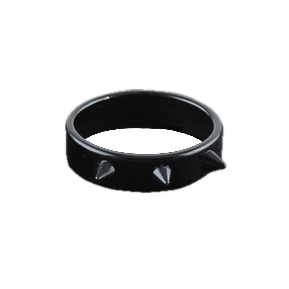 ロック パンク 地雷系 指輪 リング スタッズ 棘 鋲 メンズ レディース ユニセックス おしゃれ 21-Black