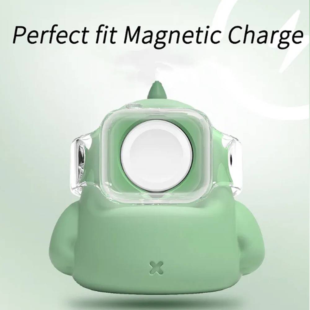 アップル ウォッチ 卓上 充電 スタンド Qi USB 恐竜 AppleWatch  ブラック - 画像5