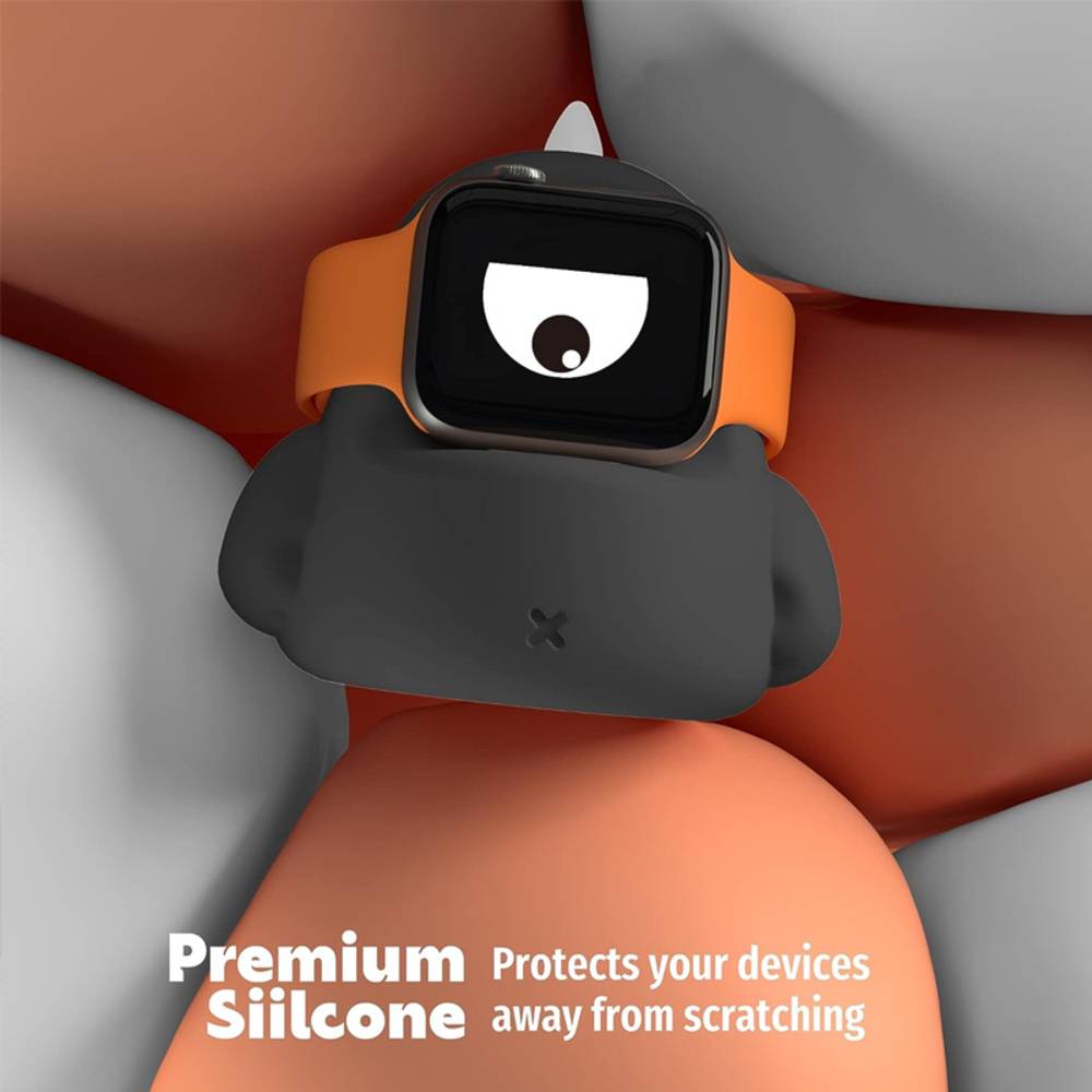 アップル ウォッチ 卓上 充電 スタンド Qi USB 恐竜 AppleWatch  ブラック - 画像8
