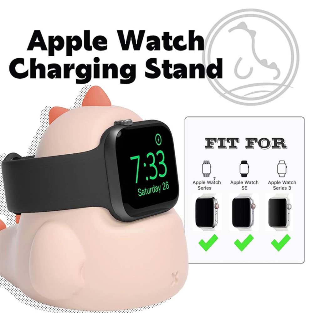 アップル ウォッチ 卓上 充電 スタンド 恐竜 AppleWatch 腕時計スタンド  ピンク - 画像7