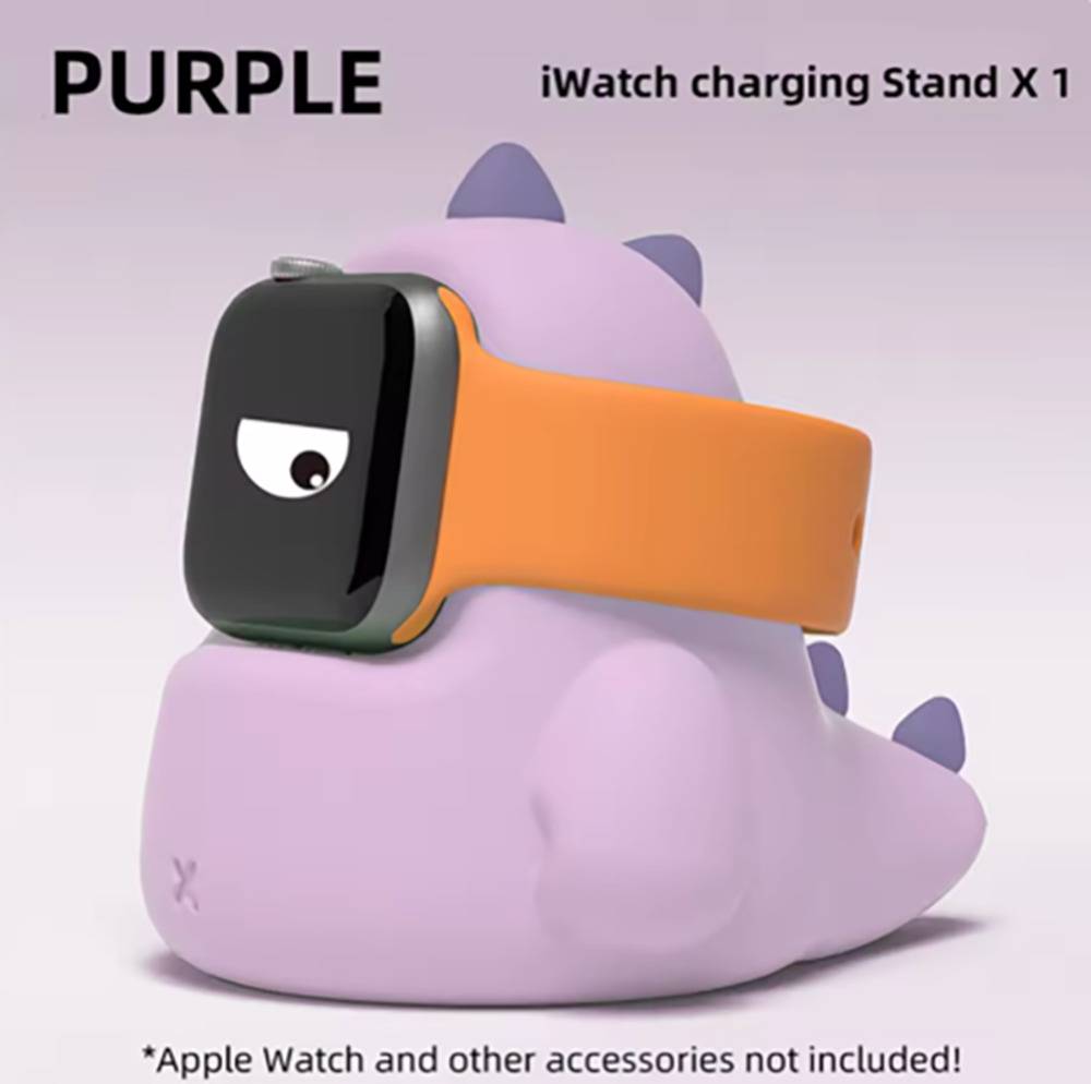 Apple Series Watch 恐竜 充電スタンド 腕時計 アップルウォッチ  パープル