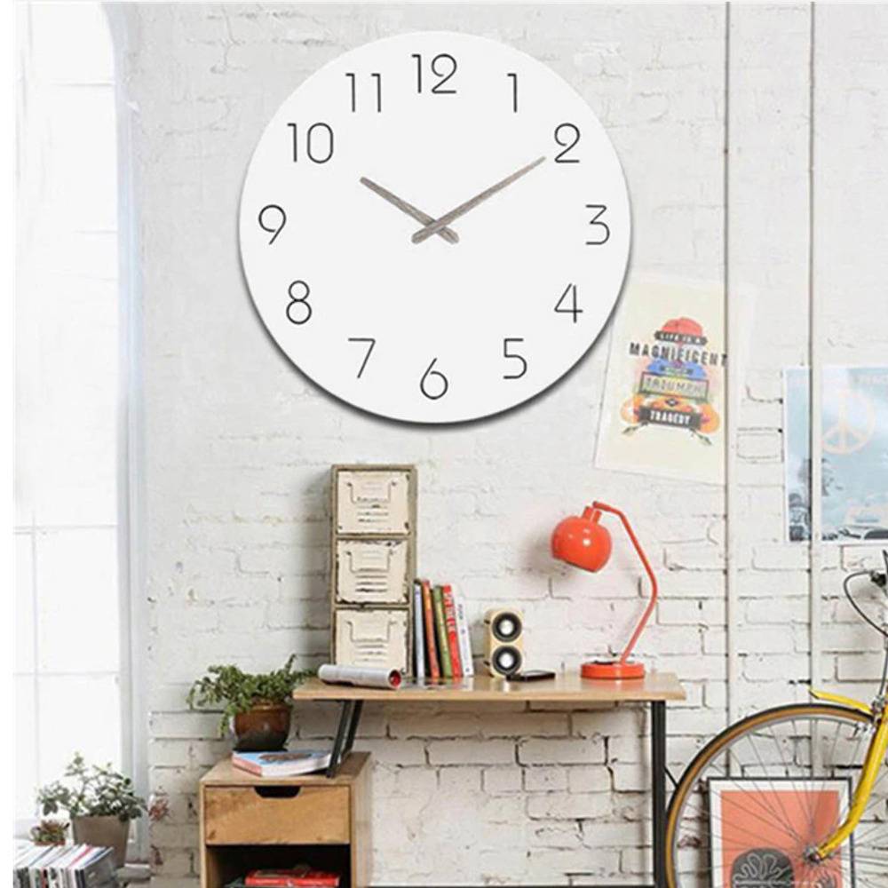 時計 壁掛け アナログ 木製 北欧 おしゃれ シンプル ミニマル ウォールクロック インテリア モダン ギ - 画像2