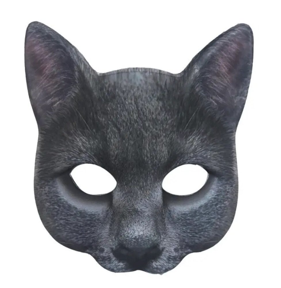 かわいい プリント 小物 ネコ おもちゃ 動物 お面 ダンス ハ  ロシアンブルー