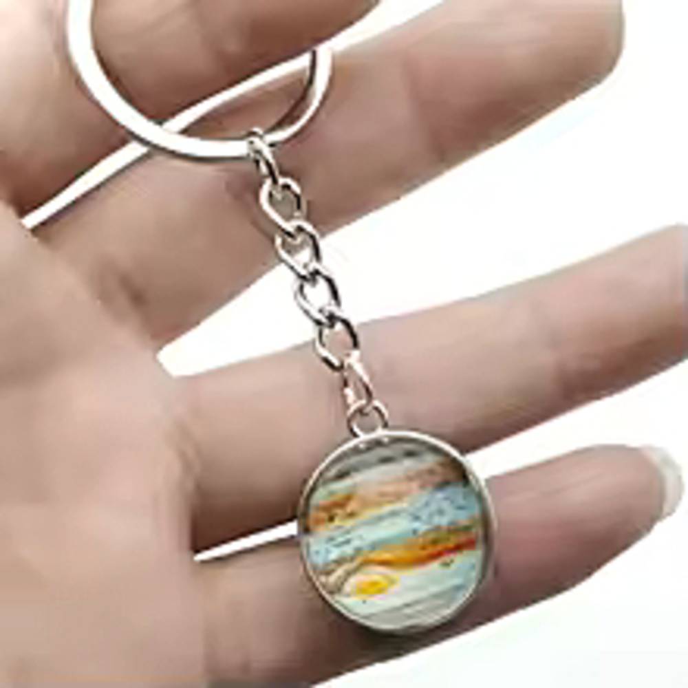 光る 惑星 キーホルダー 夜光 宇宙 球体 キーチェーン 暗闇 太陽系 惑星 発光 月 地球 太陽