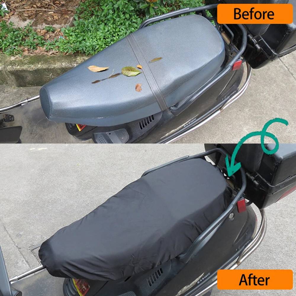 バイク シートカバー 防水 ブラック 滑り止め 耐久性 高撥水 原付 スクーター用  Lサイズ - 画像3