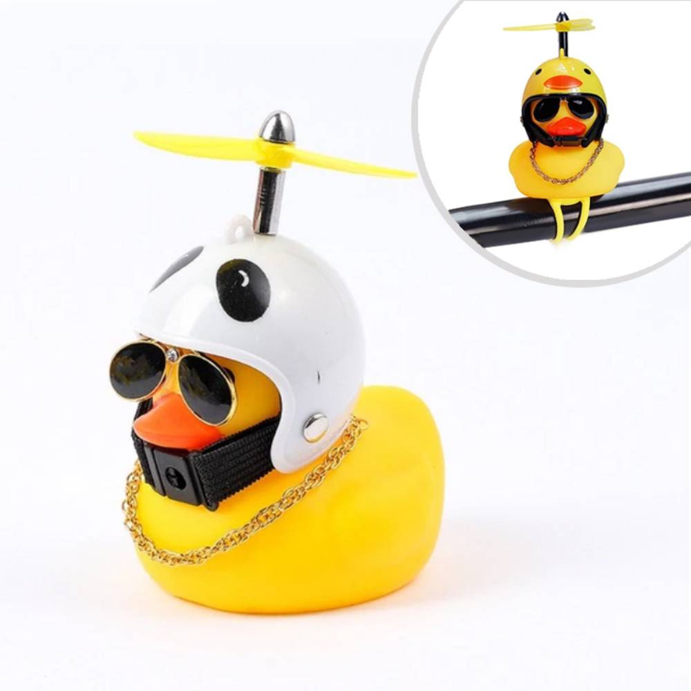 バイク 自転車 かわいい 子供 アヒル ヘルメット 音が鳴る  自転車ベル パンダ - 画像1