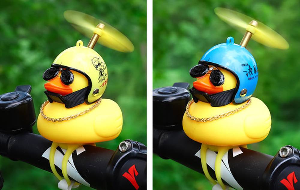 バイク 自転車 かわいい 子供 アヒル ヘルメット 音が鳴る  自転車ベル パンダ - 画像4