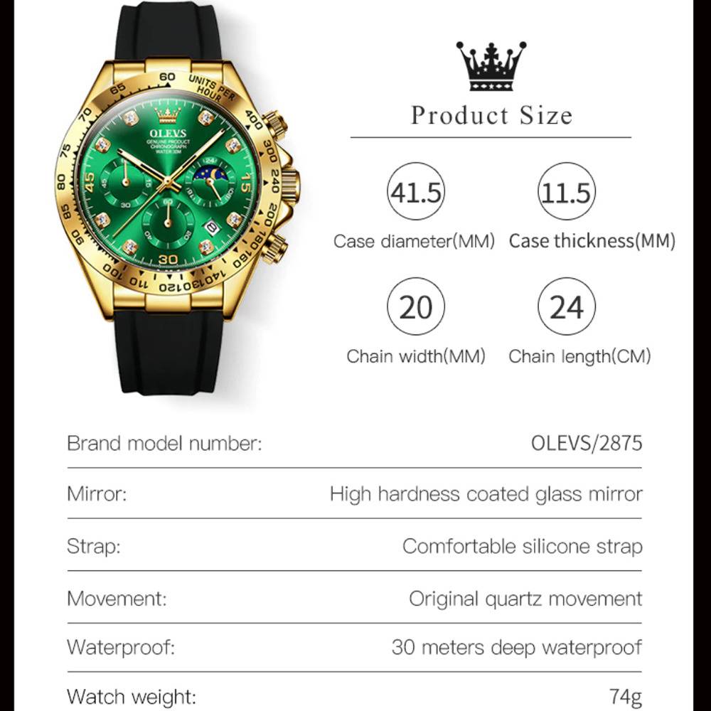 メンズ 腕時計 スポーツ 防水 ビジネス おしゃれ かっこいい プレゼント ギフト - 画像5