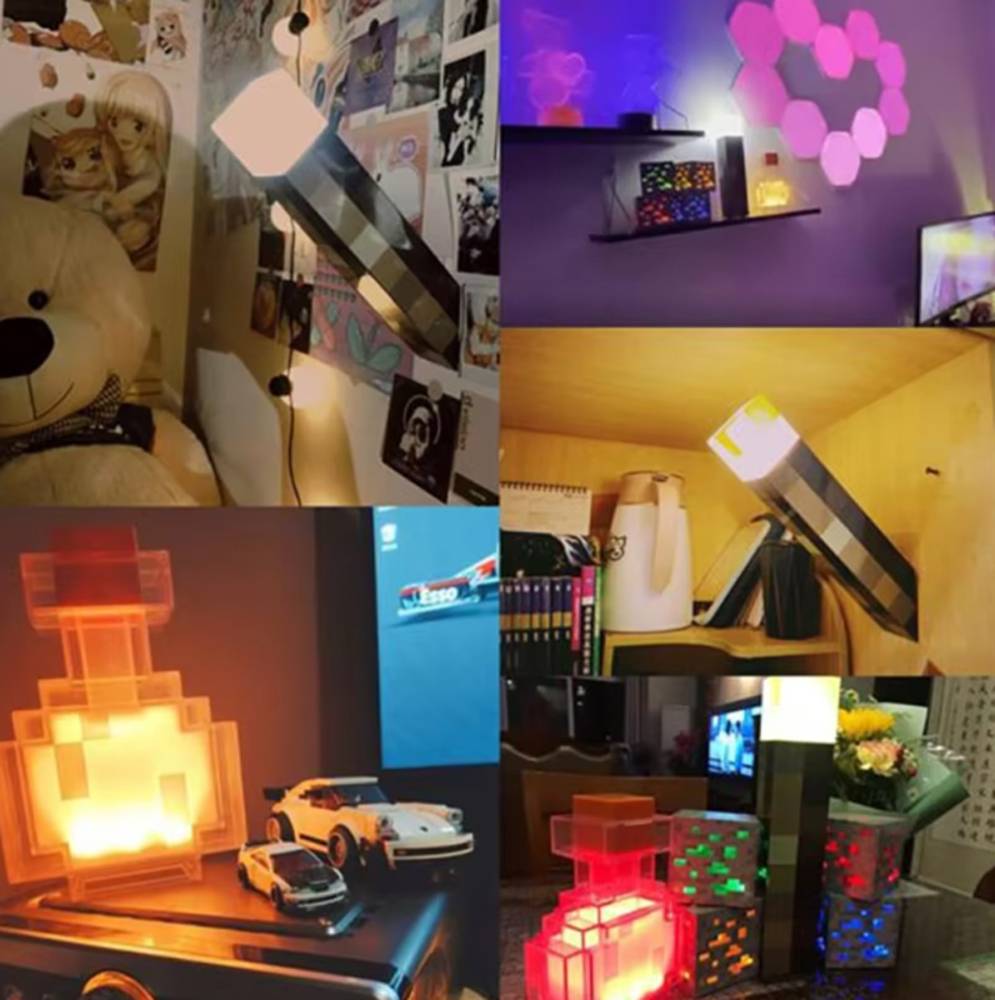 マインクラフト マイクラ pc UBS 充電 たいまつ ライト  ブラウン - 画像4