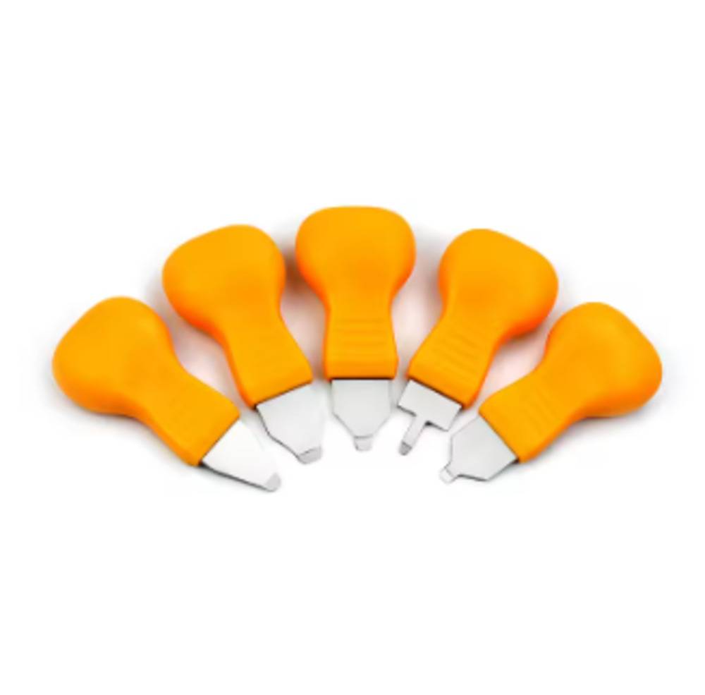 時計 バックケースカバー オープナー 電池交換 ツール 5個セット 修理 オレンジ