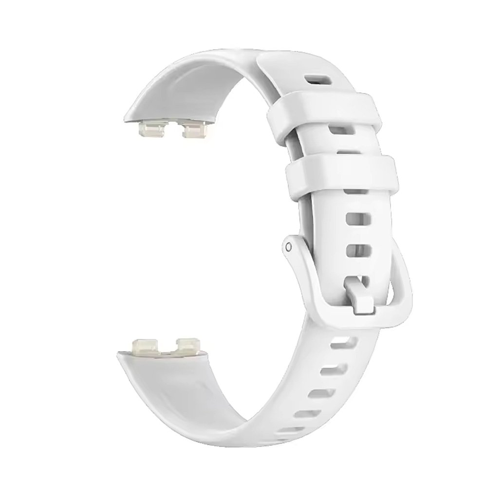 Huawei Band9/8/7 対応 シリコンバンド ケース付き リストバンド 交換ベルト 白