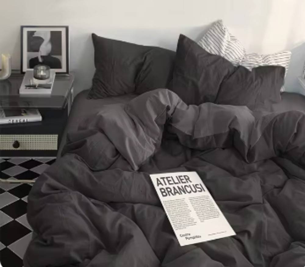 シーツカバー 寝具 キングサイズ 寝室 ベッド インテリア おしゃれ シンプル モダン グレー