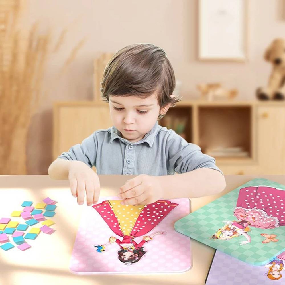 手作り プリンセス ステッカー キット DIY 女の子 ドレス  かわいい シンデレラ   - 画像4