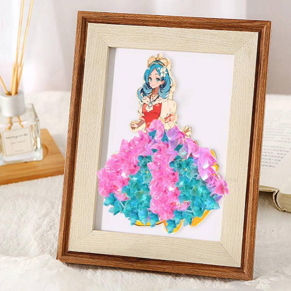 手作り プリンセス ステッカー キット DIY 女の子 ドレス  かわいい シンデレラ   - 画像5