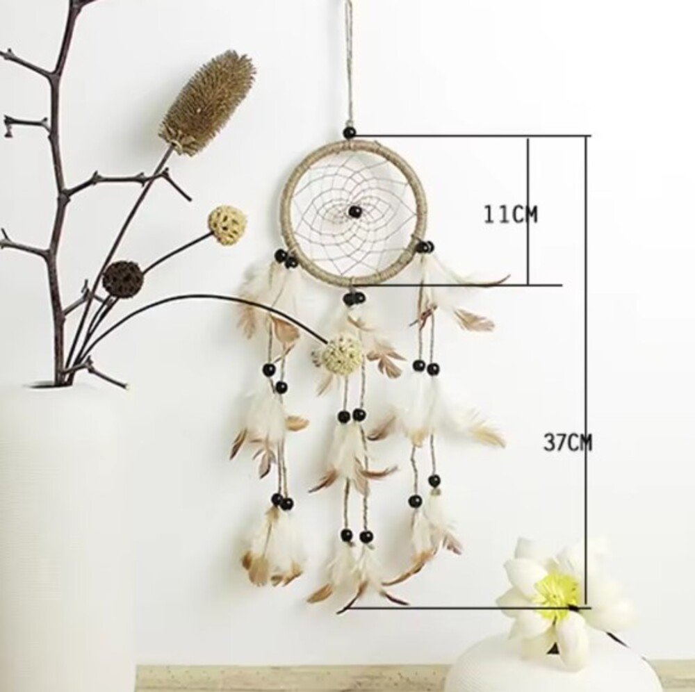 ドリームキャッチャー 壁飾り 装飾 室内 車内 アクセサリー インテリア 壁掛け   ブラウン