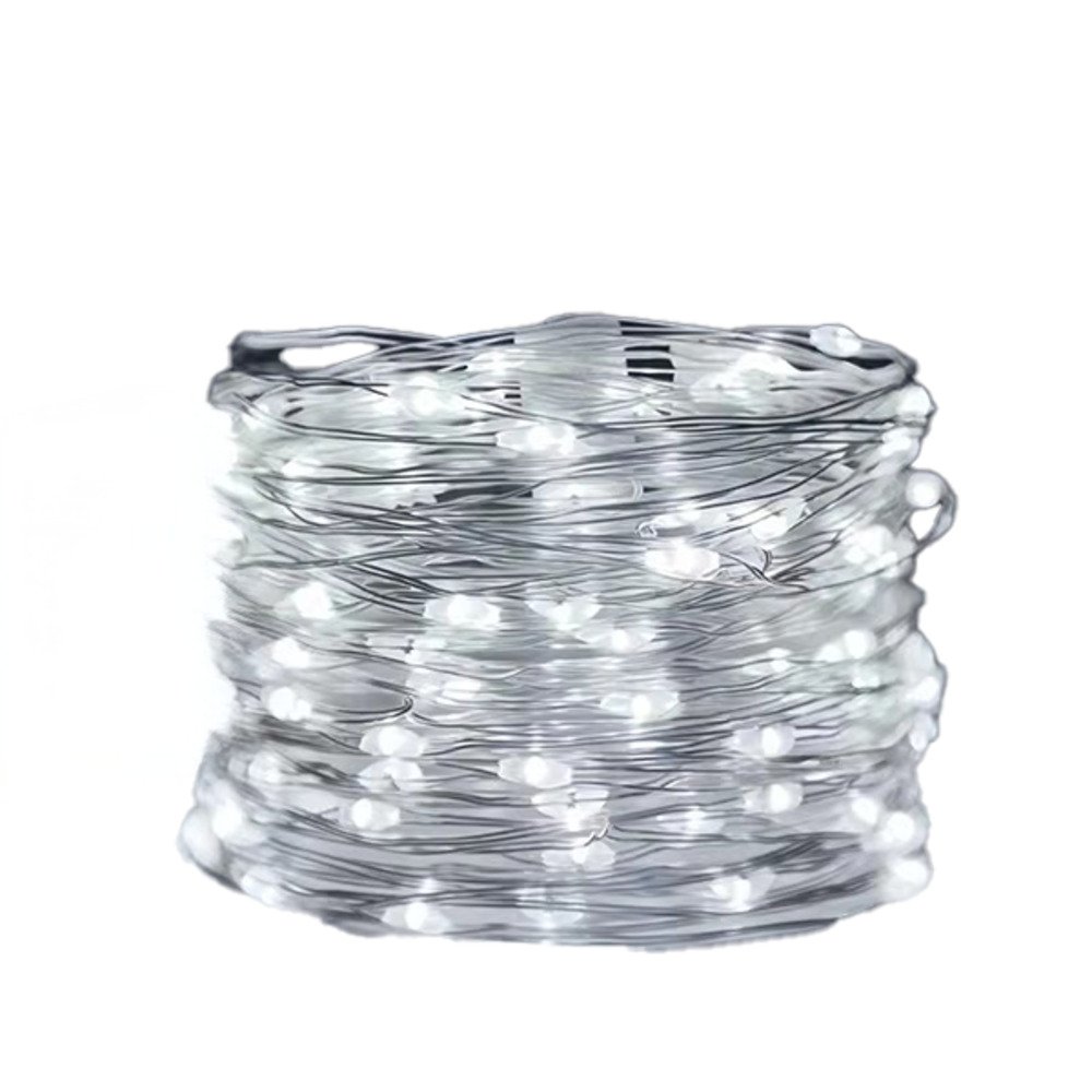 LEDライト クリスマス デコレーション  ガーデンライト バッテリー式  銅線 イルミネーション シルバー