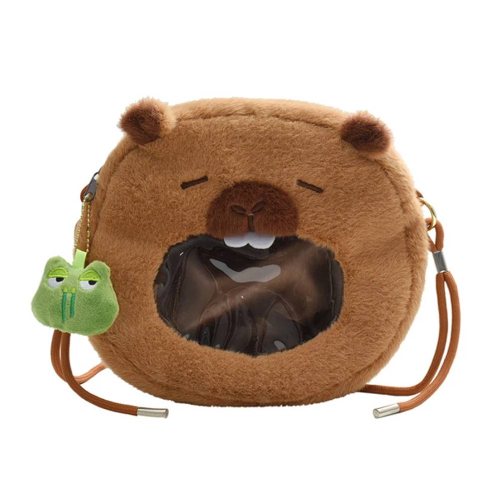 かわいい プレゼント 子供 動物 おもしろ アニマル ポシェット カピバラショルダーバッグ ギフト