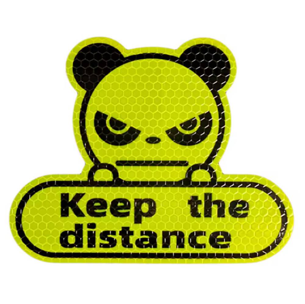 パンダ 車 ステッカー 反射タイプ Keep the distance 追突防止 カーステッカー  - 画像5