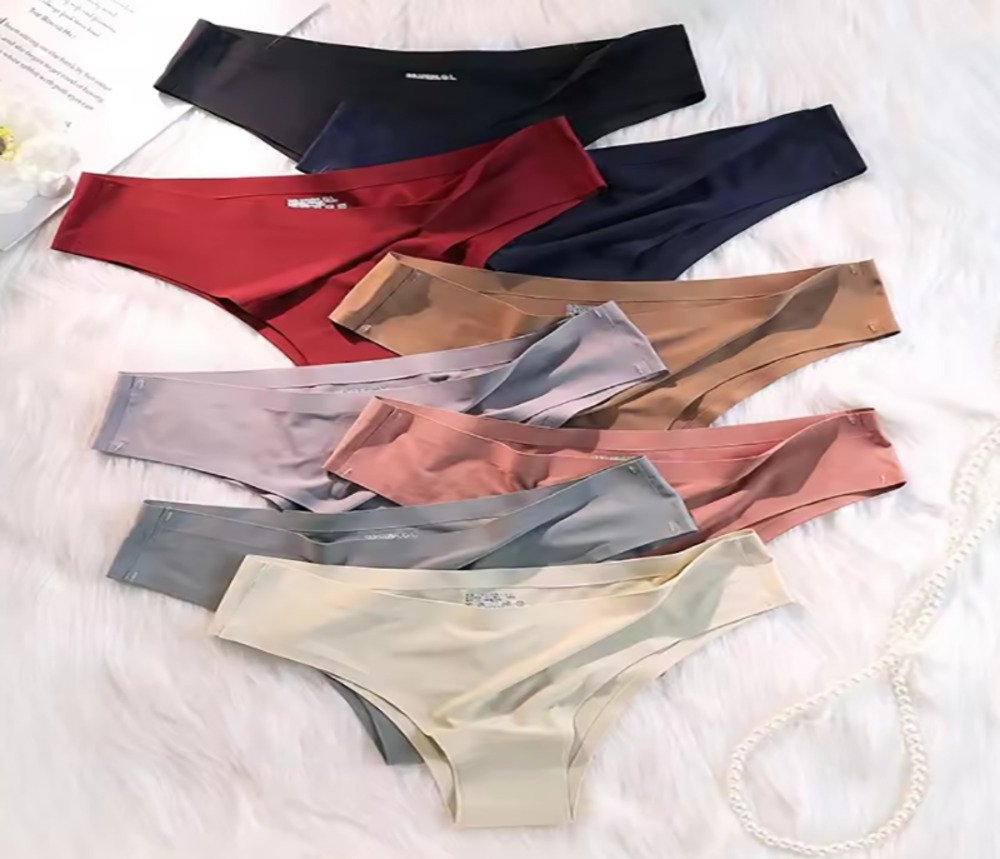 シームレスショーツ レディース パンティー アイスシルク 超薄型 ローウエスト 下着 セクシー Lサイズ