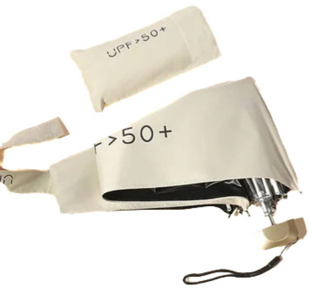 UV 可愛い シンプルデザイン 日除け 超軽量 晴雨 女性用パラソル クリーム - 画像1