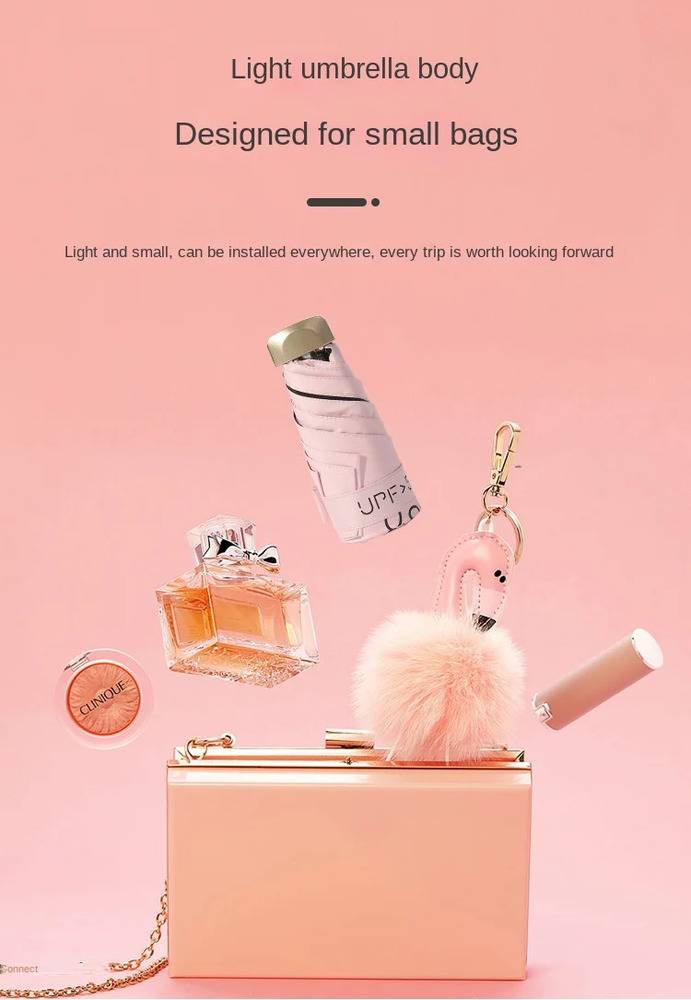 UV 可愛い シンプルデザイン 日除け 超軽量 晴雨 女性用パラソル クリーム - 画像2