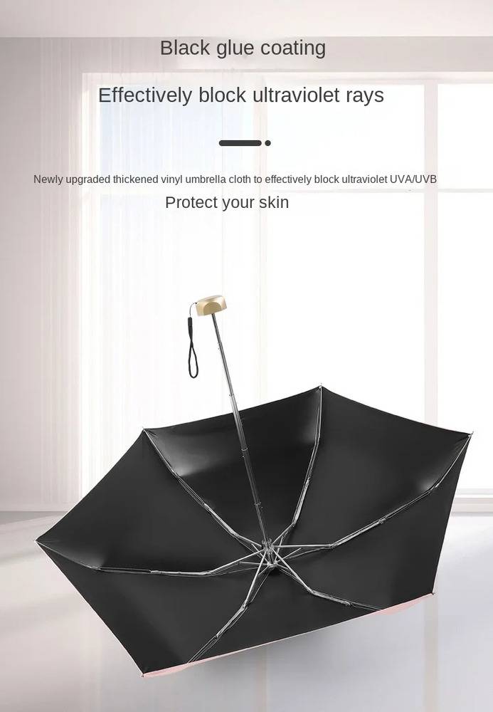 UV 可愛い シンプルデザイン 日除け 超軽量 晴雨 女性用パラソル クリーム - 画像5