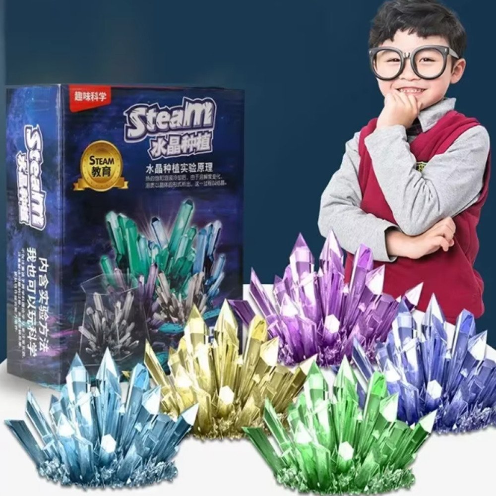 DIY 結晶育成キット STEAM教育 科学実験セット クリスタル作り 子ども 学習玩具 自由研究 ギフト - 画像2