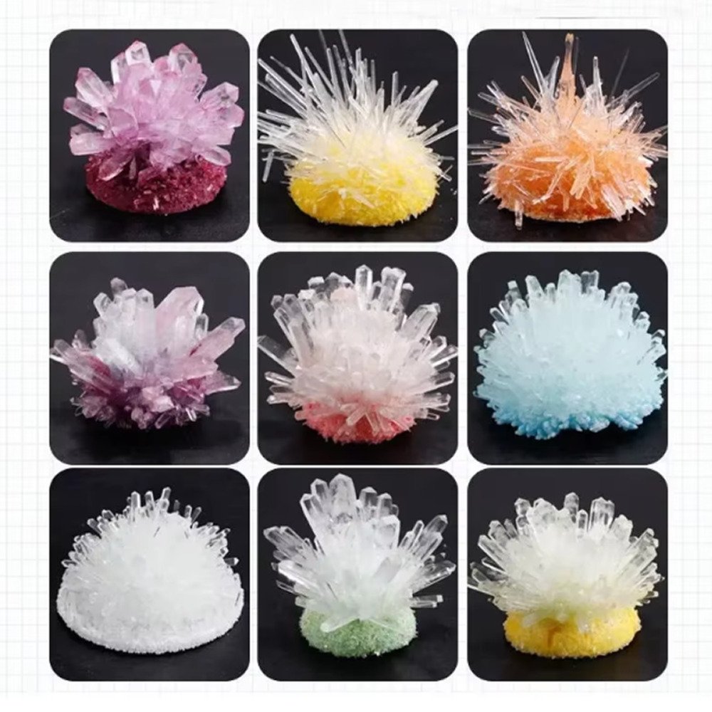 DIY 結晶育成キット STEAM教育 科学実験セット クリスタル作り 子ども 学習玩具 自由研究 ギフト - 画像5