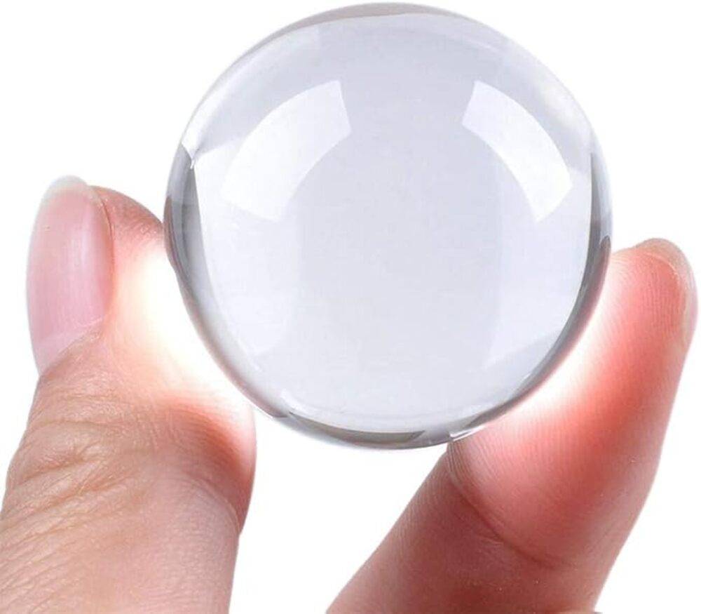 クリスタル クリア ボール 水晶球 水晶玉 無色 透明 クリスタルボール レンズボール 装飾 30mm