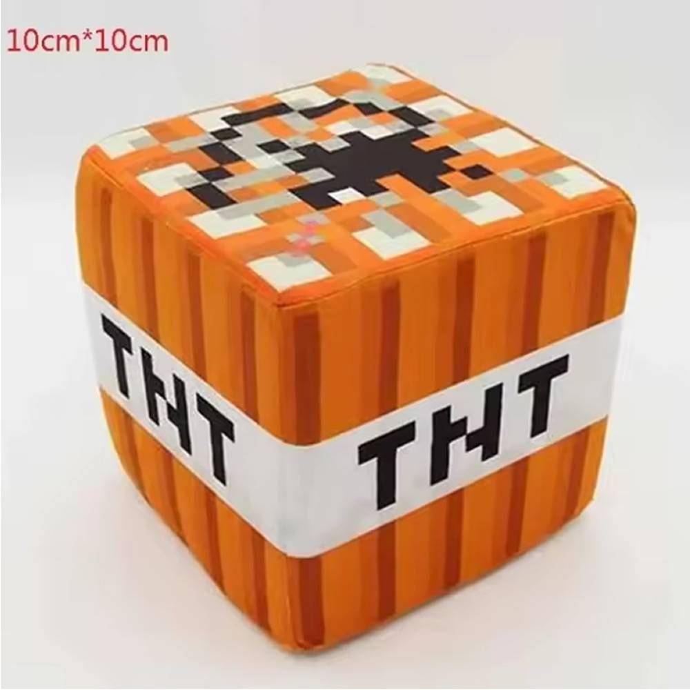 マインクラフト TNTブロック クッション ミニ枕 10cm インテリア ぬいぐるみ マイクラ オレンジ