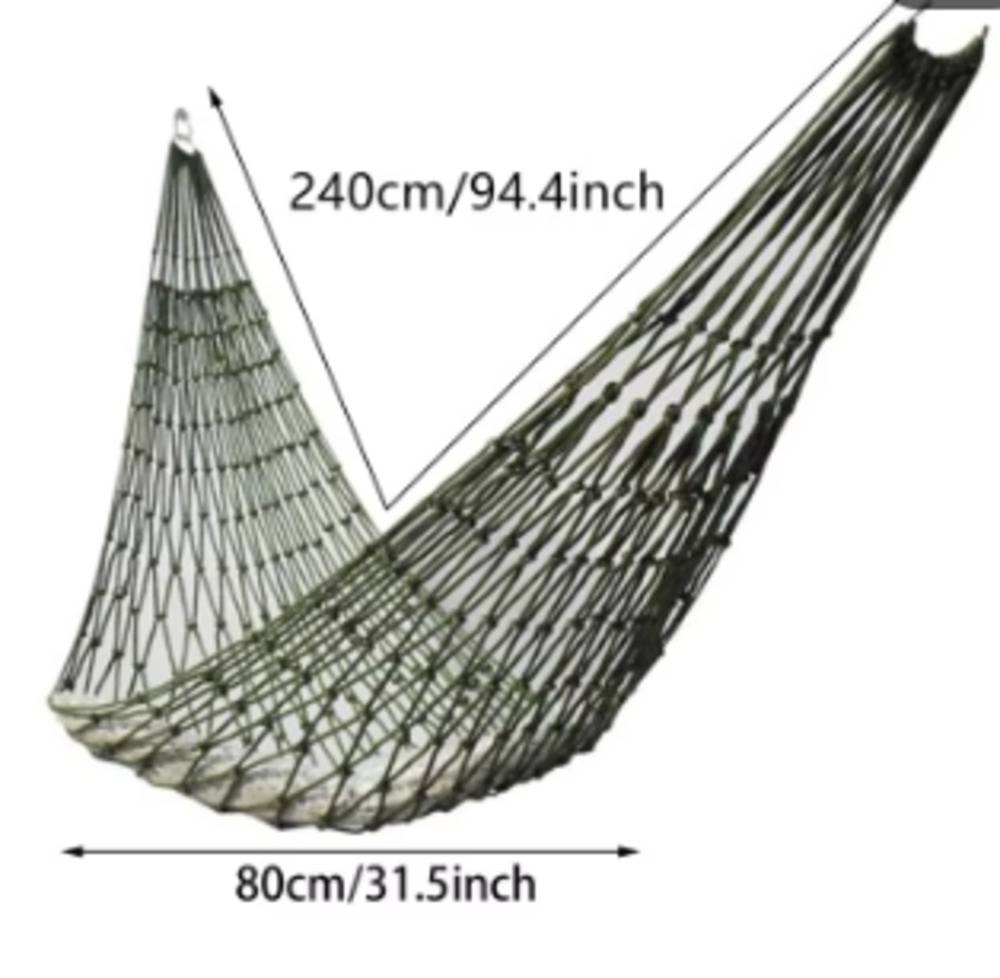 ハンモック ポータブル アウトドア スポーツ メッシュ キャンプ 庭 ビーチ 旅行  オレンジ - 画像2