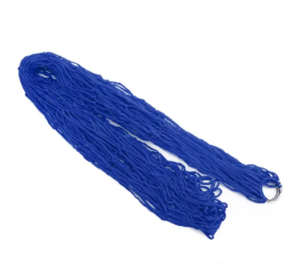 ハンモック ナイロン メッシュネット アウトドア 室内 屋外 吊り下げ 240×80cm  ブルー