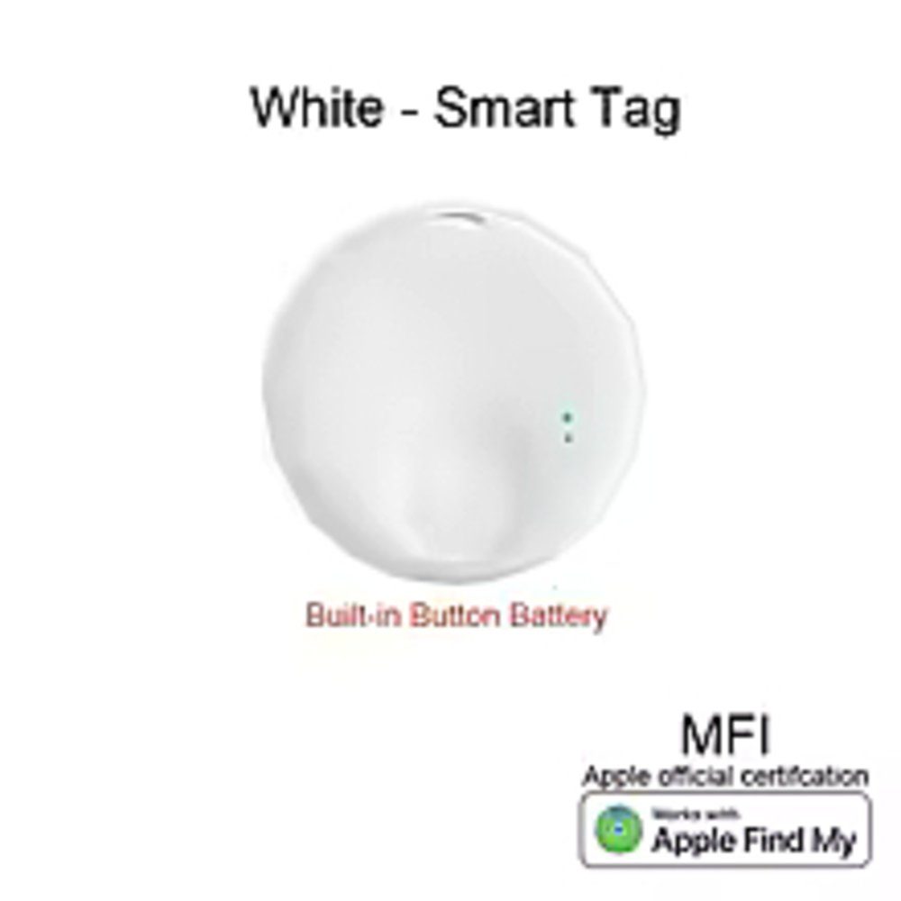 スマートトラッカー Apple Find My 対応 MFI認証 紛失防止タグ GPS 車 ペット ホワイト