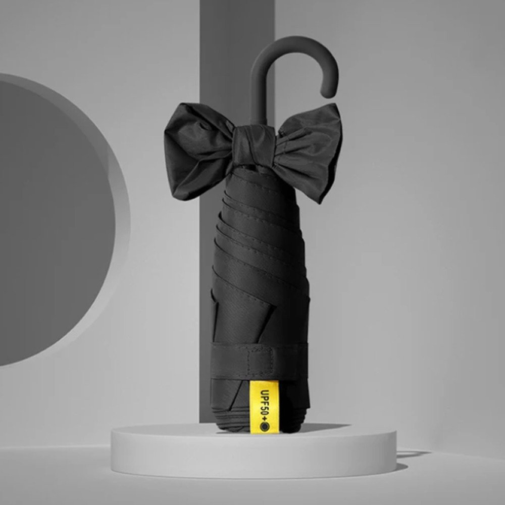 日傘 折り畳み傘 晴雨兼用 超軽量 ミニサイズ 雨 UV UPF50＋ かわいい キャンディカラー ブラック