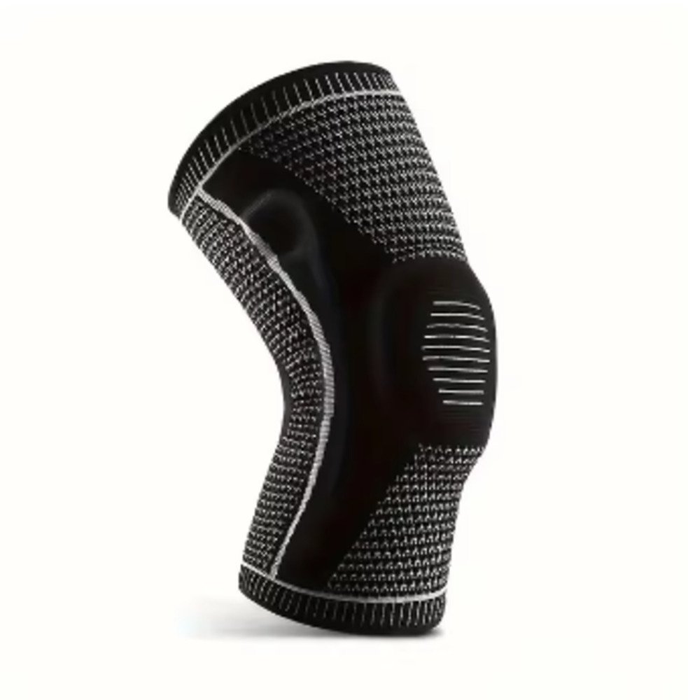 膝サポーター スポーツ 1枚入 Lサイズ 膝 保護 固定 ゲルパッド 滑り止め   ブラックL