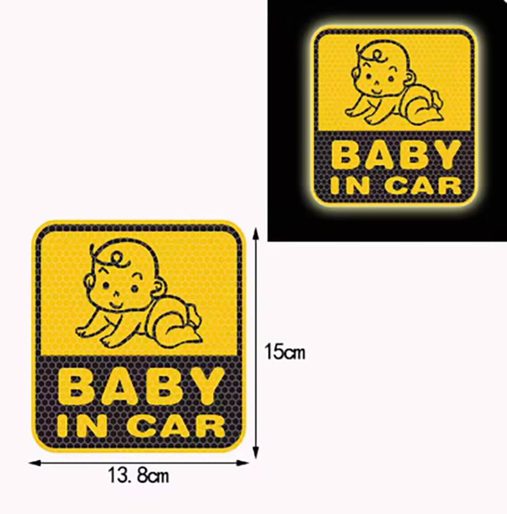 カーステッカー ベビーインカ― 英語 赤ちゃん 車用 反射ステッカー 車間距離   赤ちゃん2