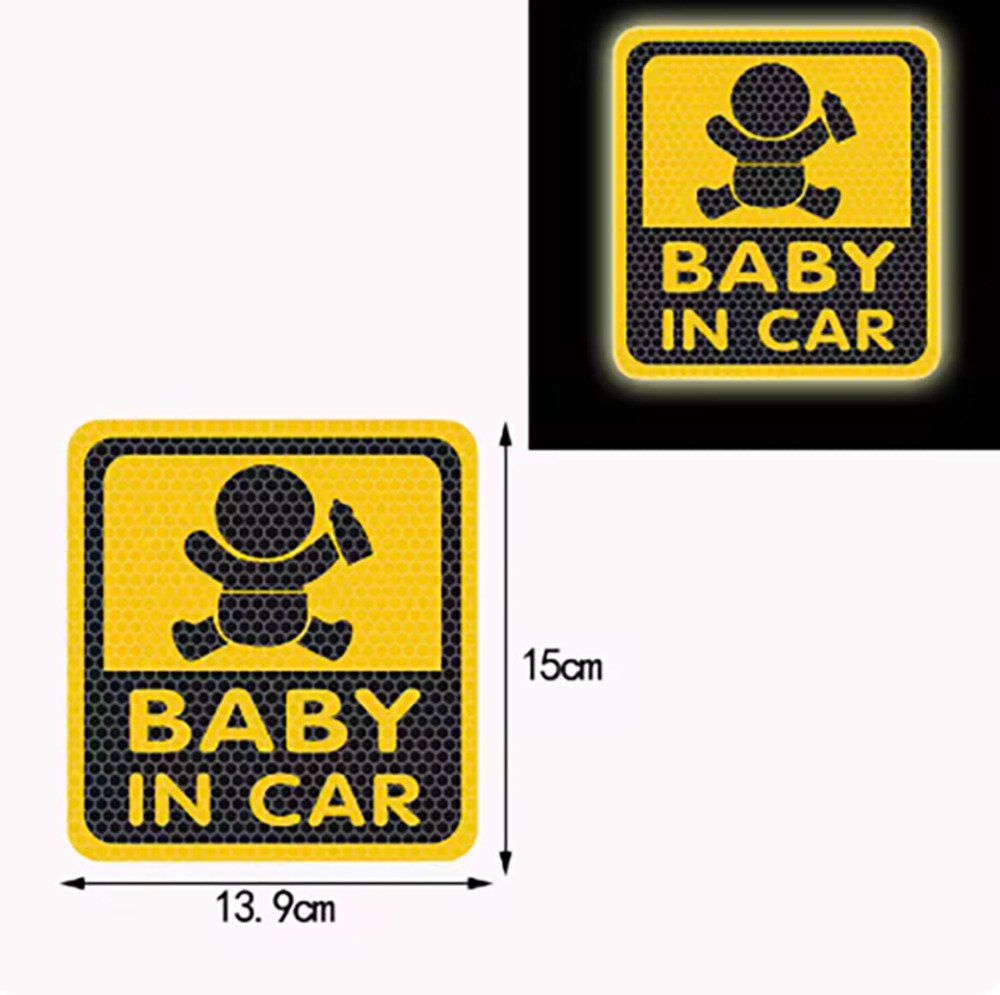 カーステッカー BABY IN CAR 反射 ステッカー ベビーインカー 赤ちゃん 車用 サイン  赤ちゃん 赤ちゃん3