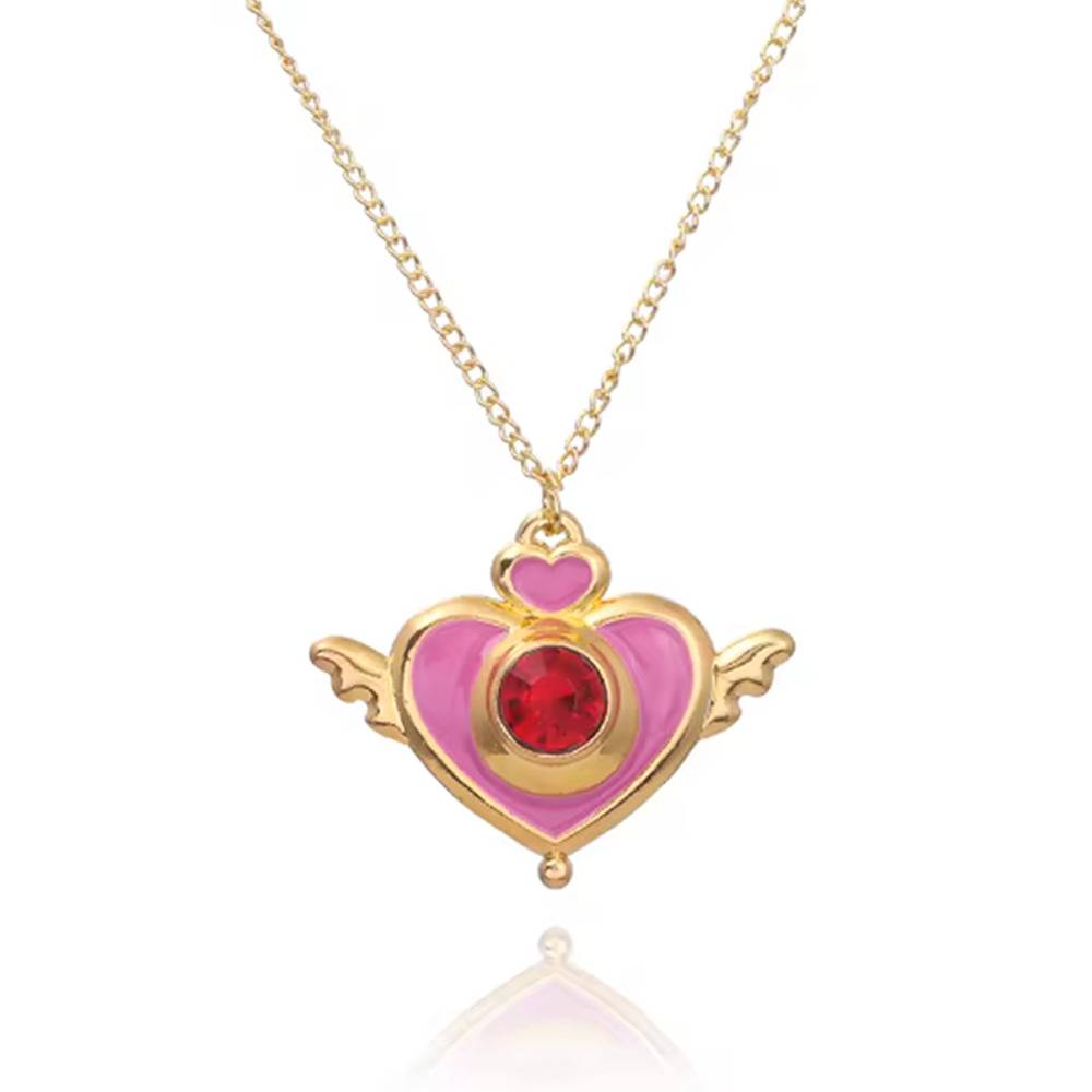 美少女戦士セーラームーン ネックレス コンパクト アニメ コスプレ  ハートネックレス