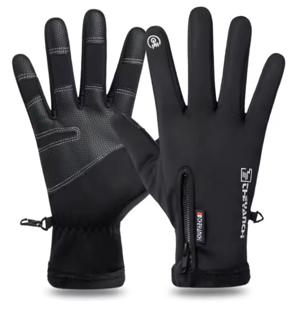 防水 手袋 グローブ 防風 保温 冬用 スマホ対応 スポーツ アウトドア 登山 スキー スノーボード 黒L