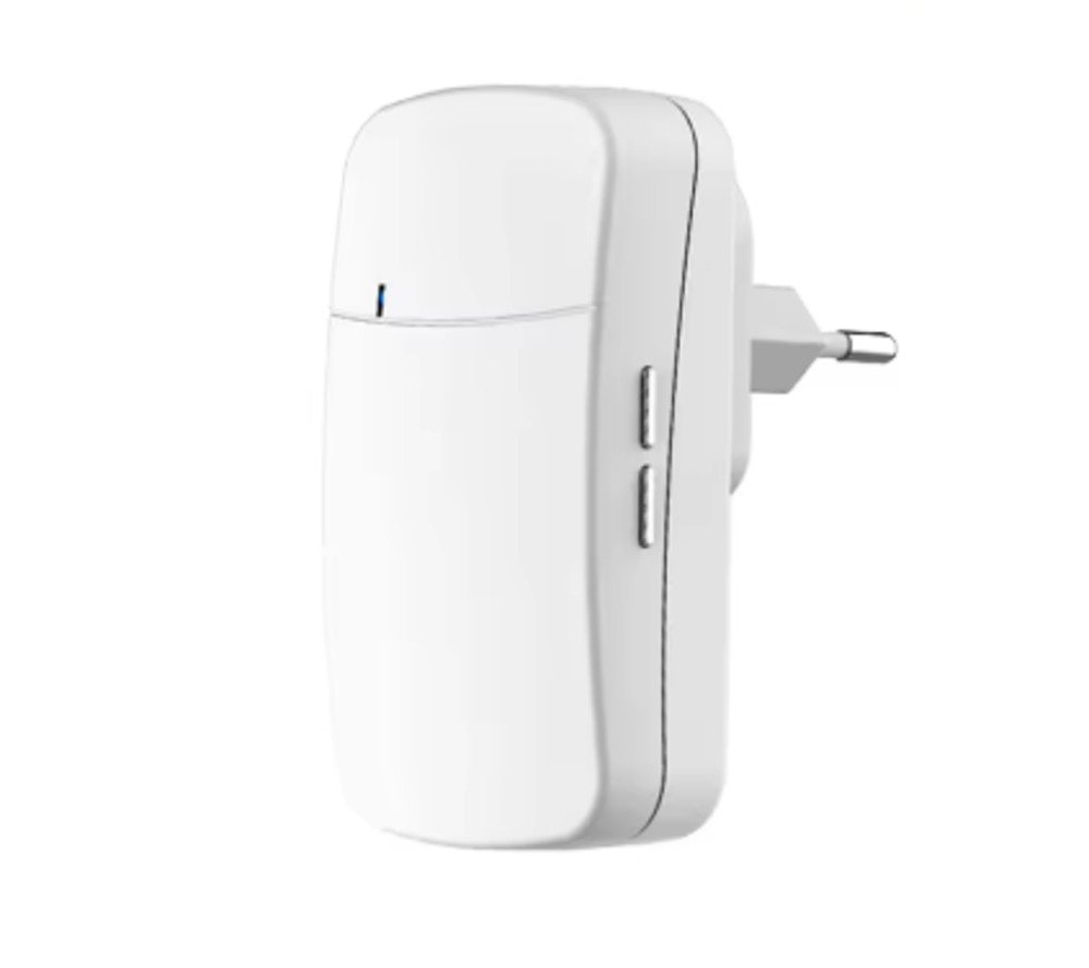 防水 ワイヤレス ドアベル ワイヤレスチャイム 玄関チャイム 呼び出しチャイムセッ  ホワイト