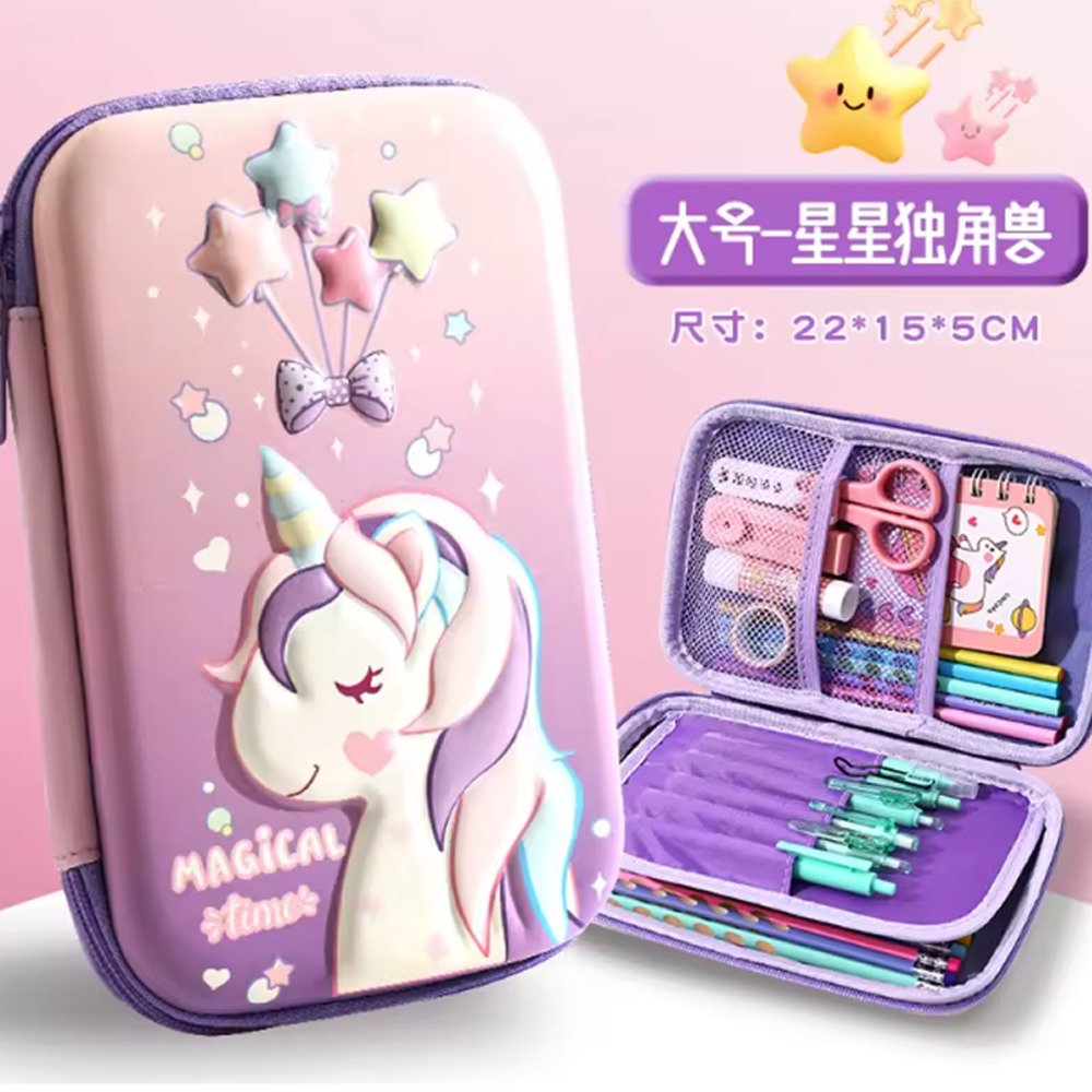 筆箱 ペンケース 文具 文房具 入学祝い 卒業祝い ユニコーン 女の子 誕生日プレゼント ギフト L