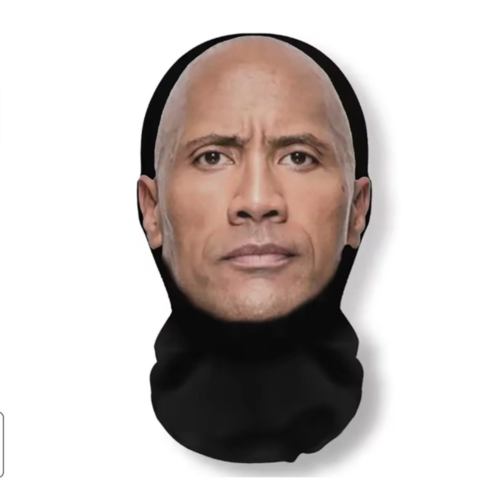 面白い3D フェイス プリントマスク 仮面 メッシュ コスプレ 被り物  ドウェイン・ジョンソン